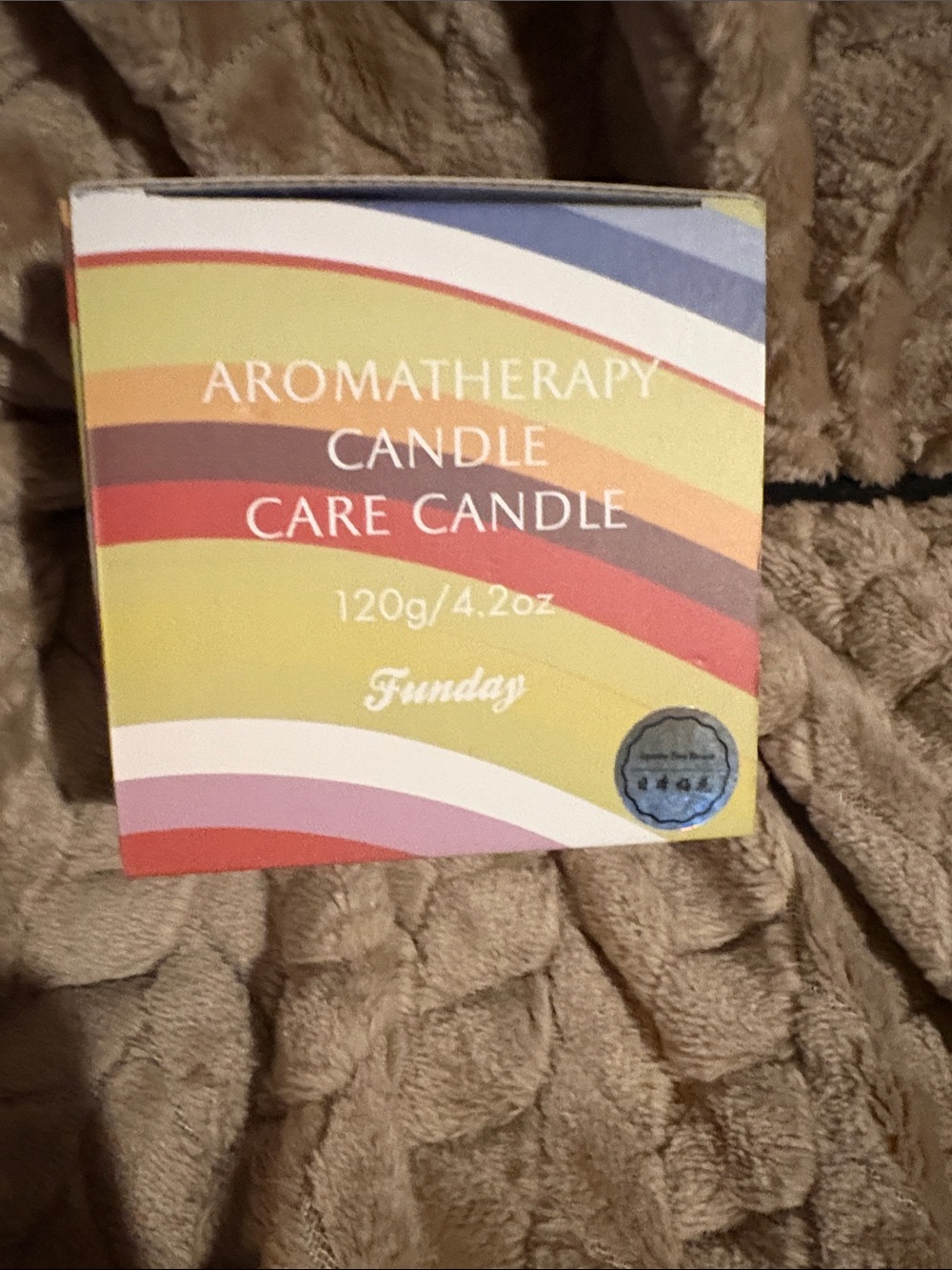 Aromatherapy Care Candle by Funday - Multicolor Stripe Box